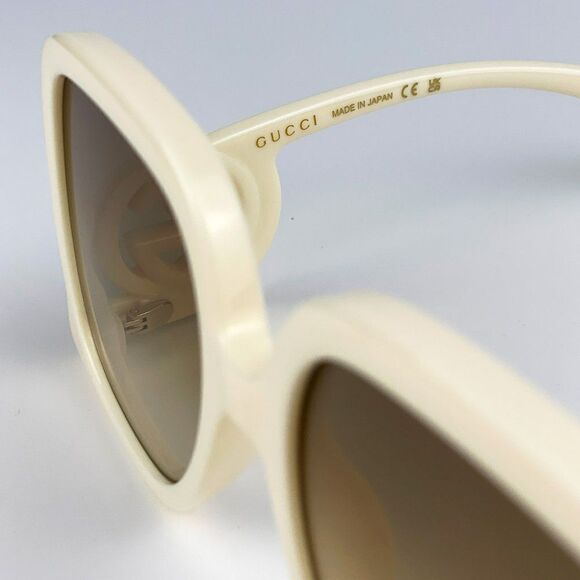 NEW Gucci GG1326S 002 Ivory Brown Gradient Oversized Square Women Sunglasses main image 3
